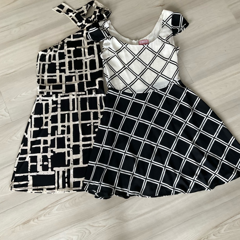 Stylish Black and White womens Dress Set